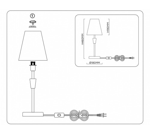 Настольная лампа декоративная Ambrella Light LH LH75057