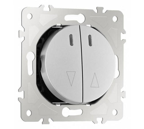 Выключатель для жалюзи с подсветкой без рамки Arte Milano 202 202.39-2.silver