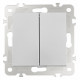 Выключатель проходной двухклавишный без рамки Arte Milano 206 206.32-2.silver