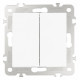 Выключатель проходной двухклавишный без рамки Arte Milano 206 206.32-2.white