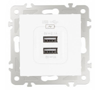 Розетка USB, без рамки Arte Milano am-206 206.46-1.white