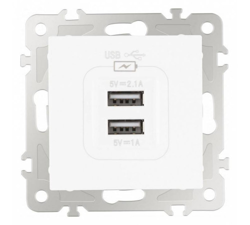 Розетка USB, без рамки Arte Milano am-206 206.46-1.white