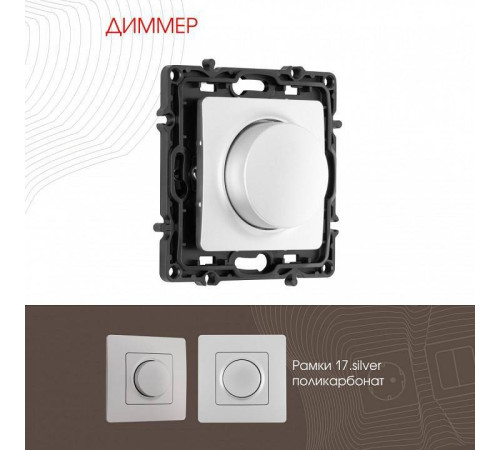 Диммер без рамки Arte Milano 217 217.48-1.silver