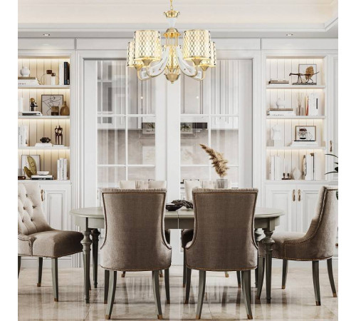 Подвесная люстра Arte Milano Florentia-3387 303387/5 Wh/Gd