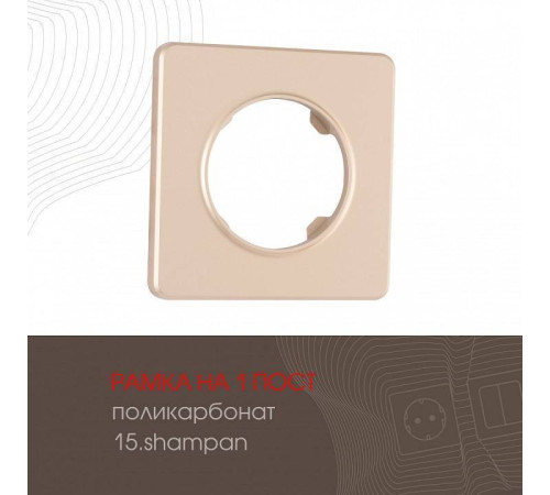 Рамка на 1 пост Arte Milano am-502.15 502.15-1.shampan