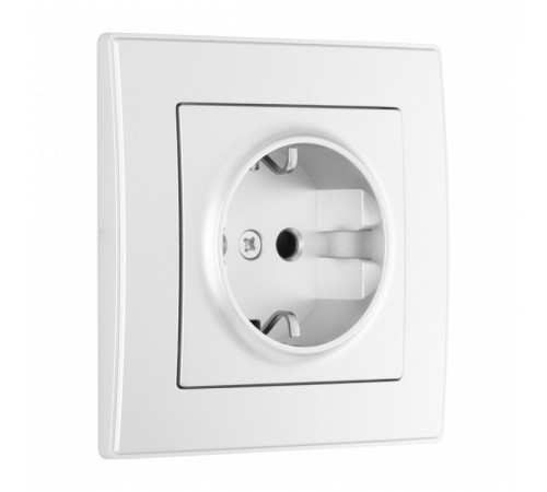 Розетка с заземлением и со шторкой Arte Milano SET06-1 SET06-1-40-1 silver