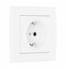 Розетка с заземлением и со шторкой Arte Milano SET06-1 SET06-1-40-1 white