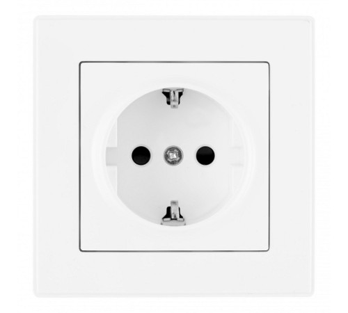 Розетка с заземлением и со шторкой Arte Milano SET06-1 SET06-1-40-1 white