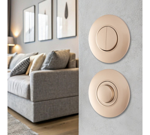 Выключатель двухклавишный Arte Milano SET08-1 SET08-1-30-2 shampan