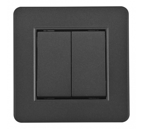 Выключатель двухклавишный Arte Milano SET16-1 SET16-1-30-2 black