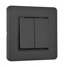 Выключатель двухклавишный Arte Milano SET16-1 SET16-1-30-2 black