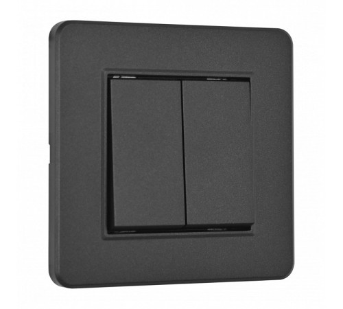 Выключатель двухклавишный Arte Milano SET16-1 SET16-1-30-2 black