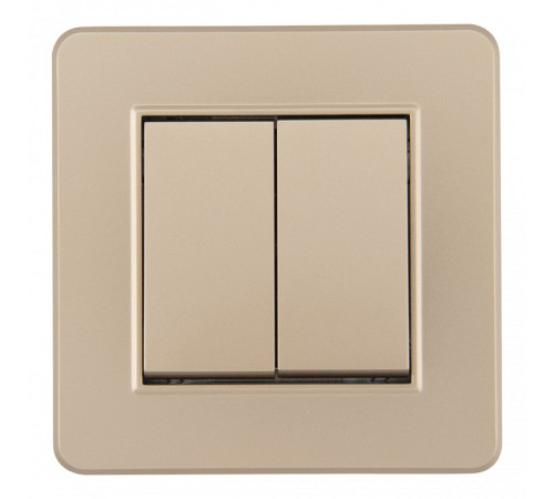 Выключатель двухклавишный Arte Milano SET16-1 SET16-1-30-2 shampan