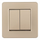 Выключатель двухклавишный Arte Milano SET16-1 SET16-1-30-2 shampan