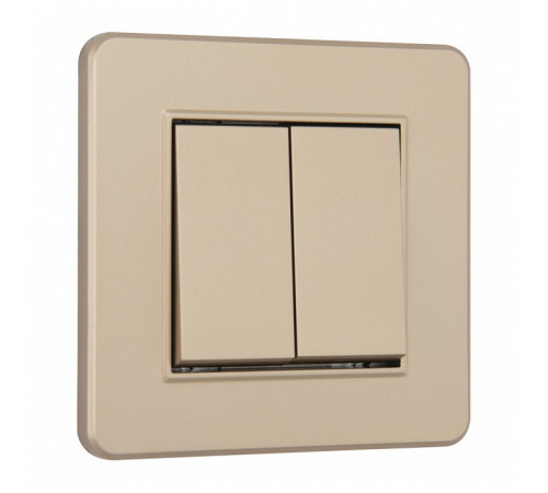 Выключатель двухклавишный Arte Milano SET16-1 SET16-1-30-2 shampan