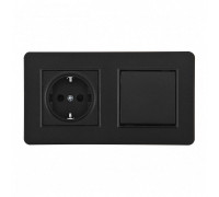 Блок с розеткой и выключателем Arte Milano SET16-2 SET16-2-40-1-30-1 black