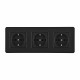 Розетка с заземлением и со шторкой Arte Milano SET16-3 SET16-3-40-1x3 black