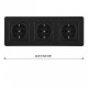 Розетка с заземлением и со шторкой Arte Milano SET16-3 SET16-3-40-1x3 black