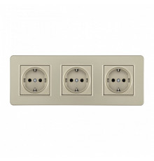 Розетка с заземлением и со шторкой Arte Milano SET16-3 SET16-3-40-1x3 shampan