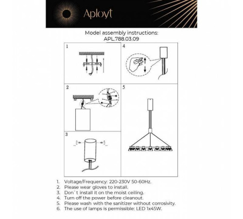 Подвесная люстра Aployt Rezeda APL.788.03.09
