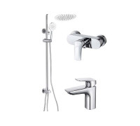 Набор смесителей 3 в 1 Aquanet Vega (AQ1010CR+AQ1060CR+AQ2046CR) хром AQ1036CR