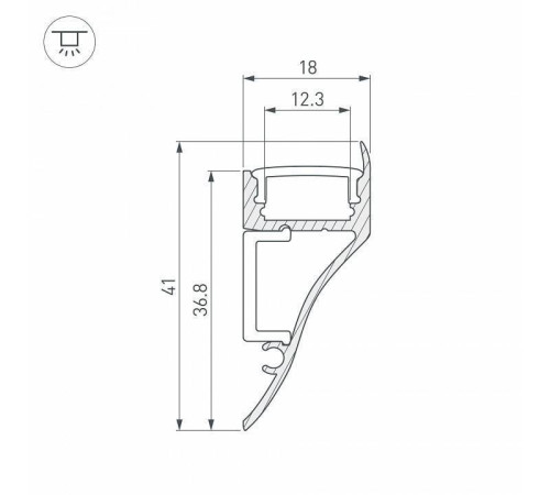 Профиль накладной Arlight ARH-CON-2000 ANOD 018828