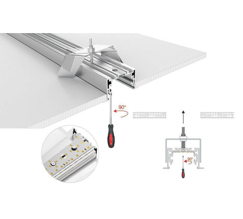 Профиль Arlight S2-LINIA55-F-2500 ANOD+OPAL 021176