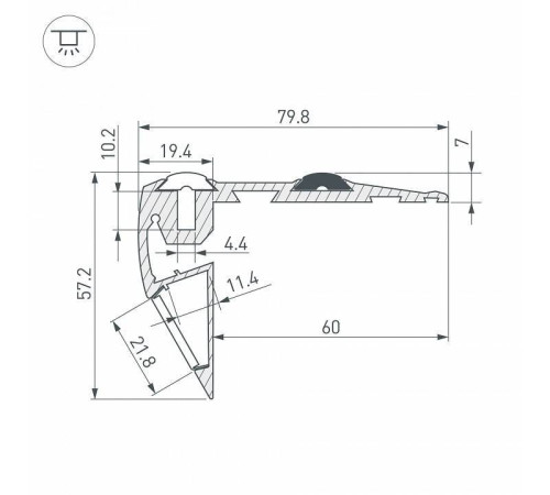 Профиль накладной Arlight Step-Front 23866