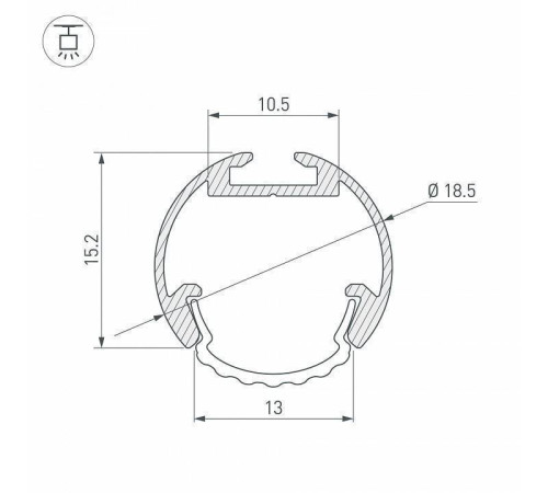 Профиль накладной Arlight Round 25482
