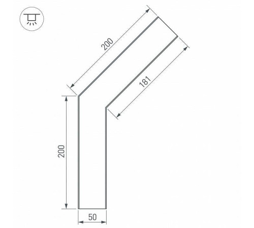 Соединитель угловой L-образный накладной Arlight S-LUX 030113