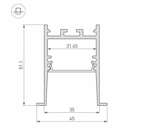 Профиль встраиваемый Arlight SL-COMFORT 031766