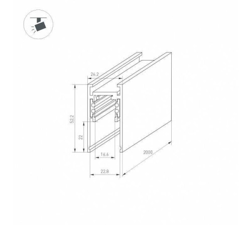 Трек накладной Arlight MAG-ORIENT 033632