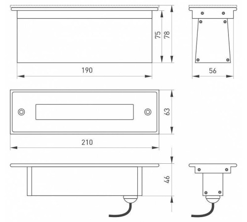 Встраиваемый светильник Arlight Line tilt 034827