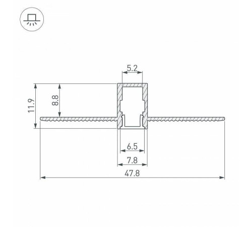 Профиль встраиваемый Arlight SL-LINIA 034986