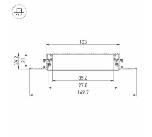 Профиль встраиваемый Arlight SL-LINIA 034987
