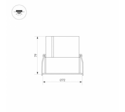Встраиваемый светильник Arlight ATLAS-R145-20W White 4000K 035461