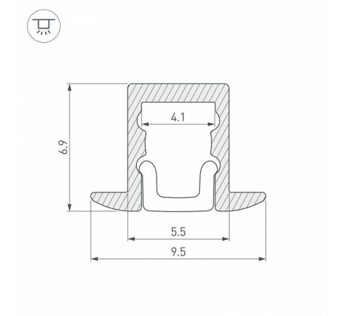 Профиль встраиваемый Arlight ARH-KANT 36400