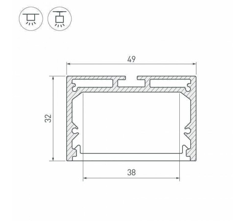 Профиль накладной Arlight SL-LINE 37467
