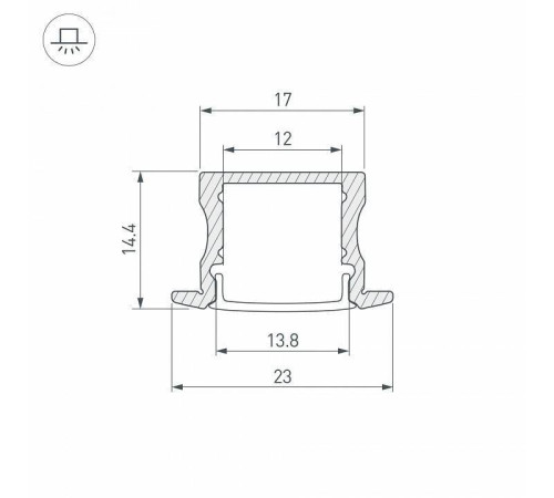 Профиль встраиваемый Arlight ARH-LINE 39991