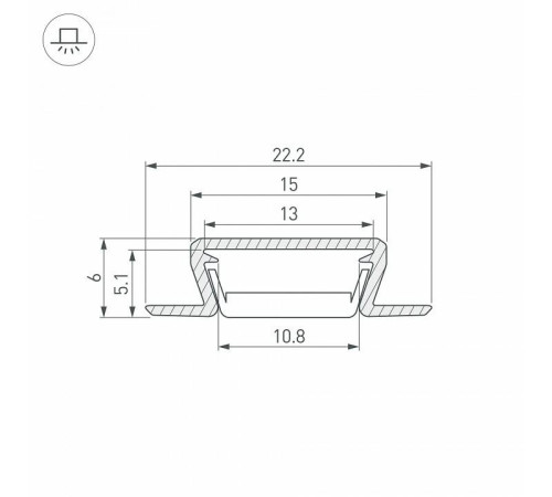 Профиль встраиваемый Arlight MIC 040720