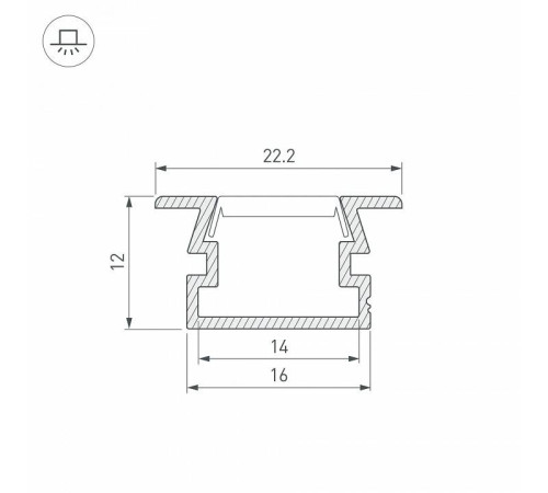 Профиль встраиваемый Arlight PDS 040735