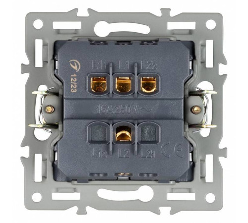 Выключатель двухклавишный без рамки Arlight SWT 043725