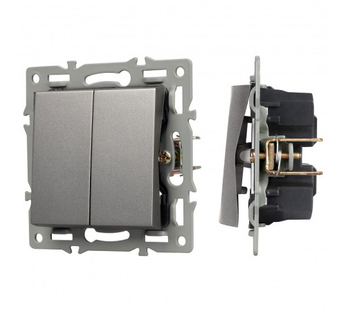 Выключатель двухклавишный без рамки Arlight SWT 043726