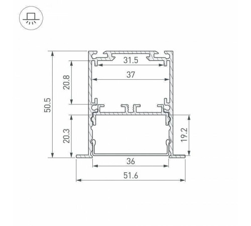 Профиль встраиваемый Arlight SL-LINIA 044685