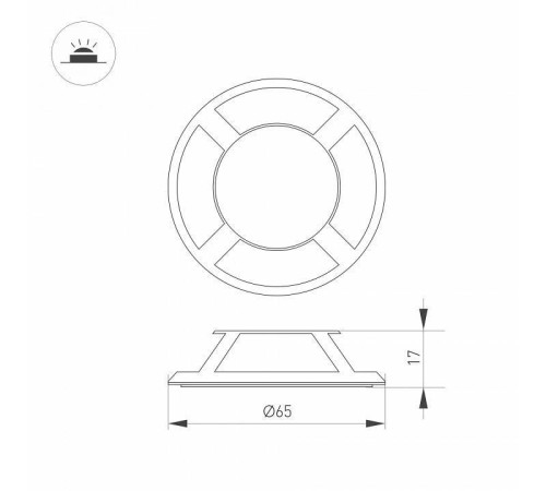 Плафон металлический Arlight ART-DECK 045353