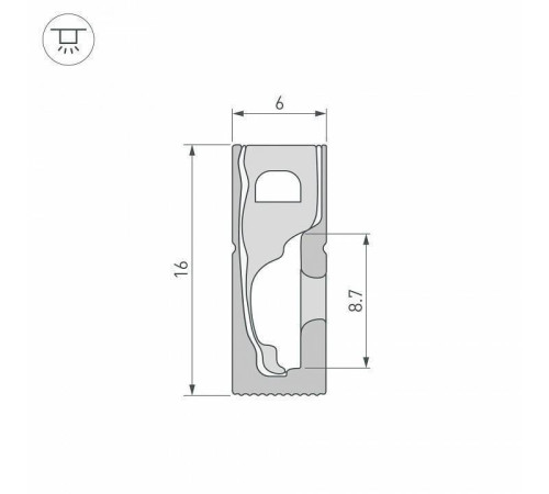 Профиль для плинтусов гибкий Arlight WPH-FLEX 045788