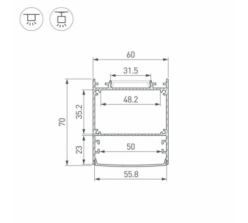 Профиль накладной Arlight SL-LINE 047502