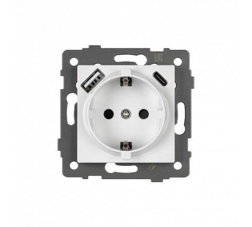 Розетка с заземлением и 2хUSB type A и C, без рамки Arlight SCT 049822