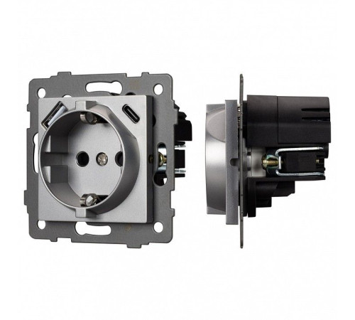 Розетка с заземлением и 2хUSB type A и C, без рамки Arlight SCT 049831