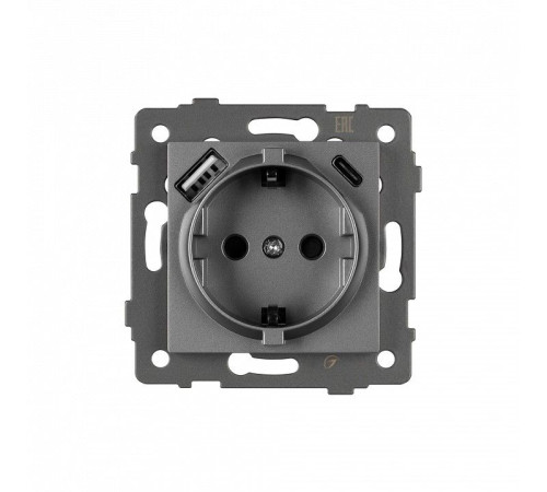 Розетка с заземлением и 2хUSB type A и C, без рамки Arlight SCT 049831